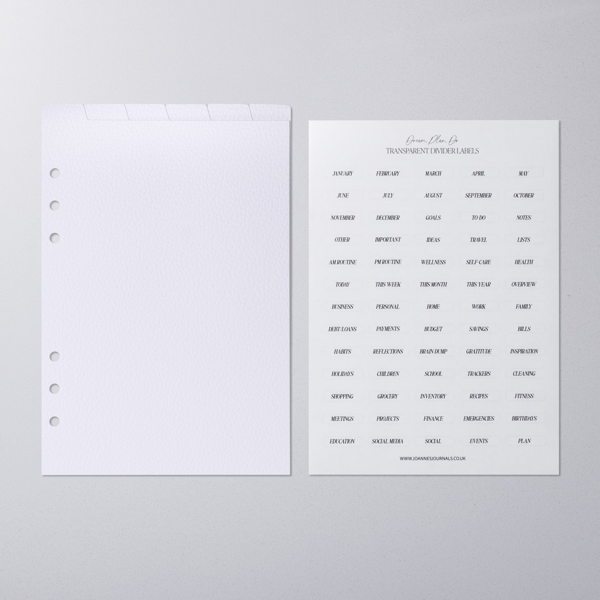 Top Divider Pages- Set Of 6