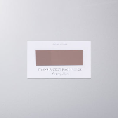 Transparent Page Flags - Burgundy Brown