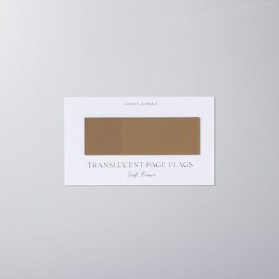 Transparent Page Flags - Soft Brown