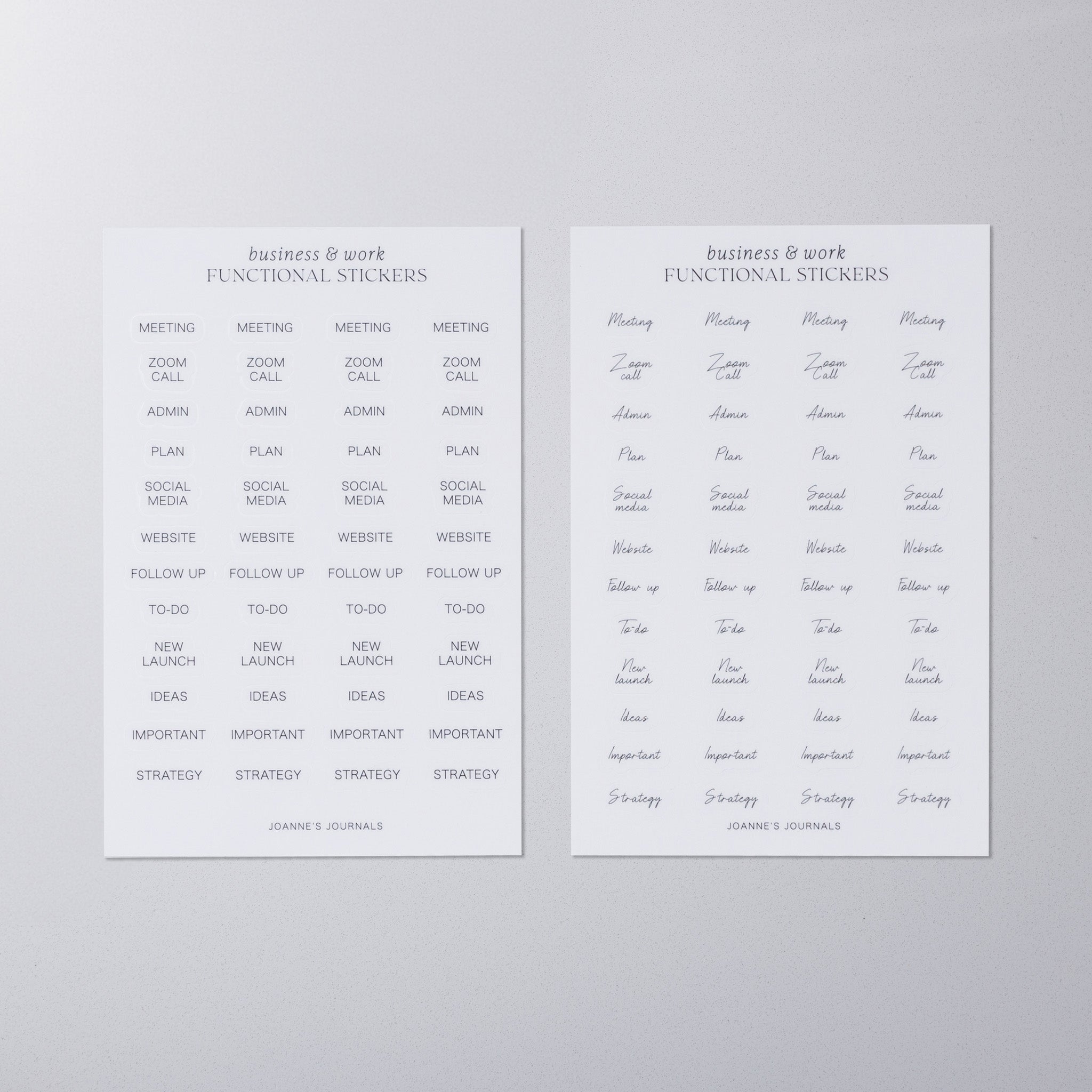 Transparent Planner Stickers (Pack Of 2)