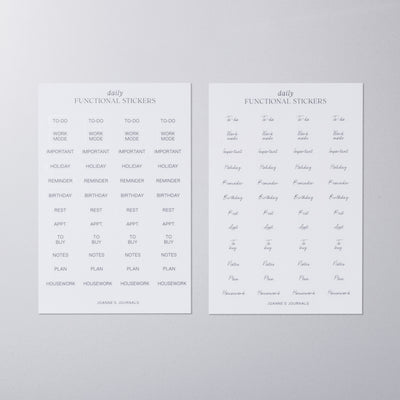 Transparent Planner Stickers (Pack Of 2) - Daily (Pack Of 2)