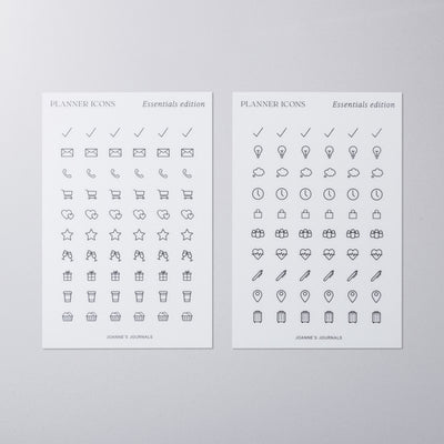 Transparent Planner Stickers (Pack Of 2) - Icons (Pack of 2)
