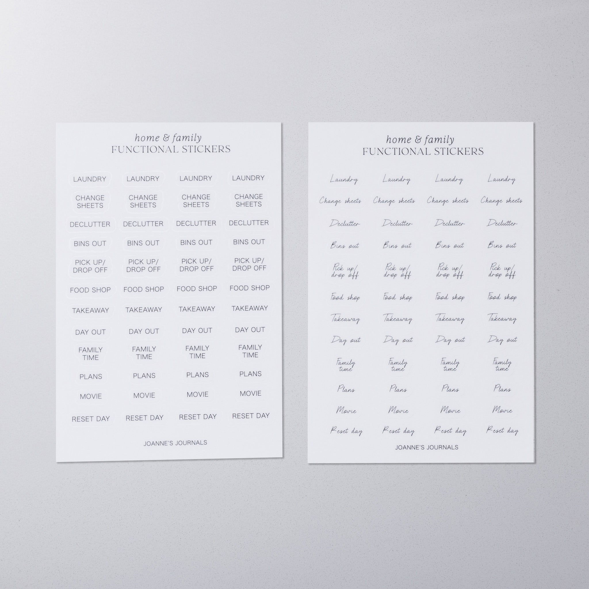 Transparent Planner Stickers (Pack Of 2)