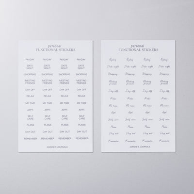Transparent Planner Stickers (Pack Of 2) - Personal (Pack Of 2)