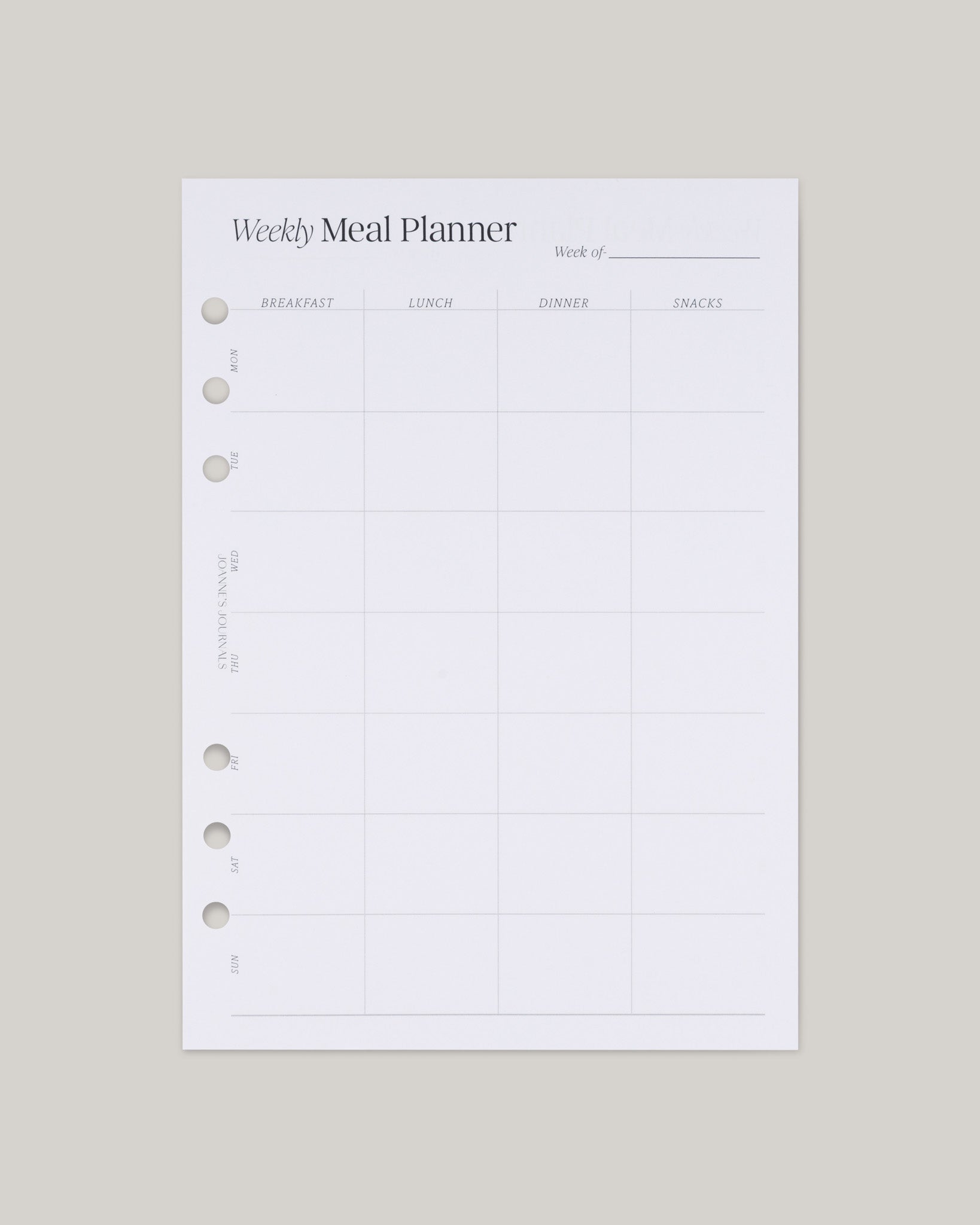 Weekly Meal Planner