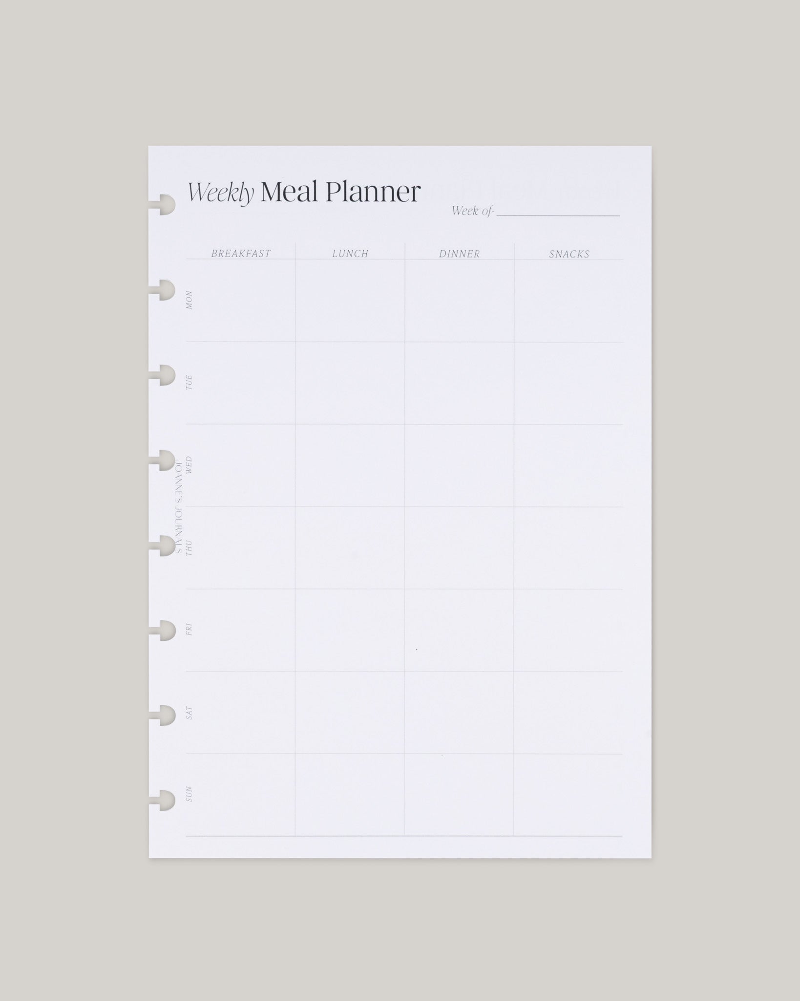 Weekly Meal Planner