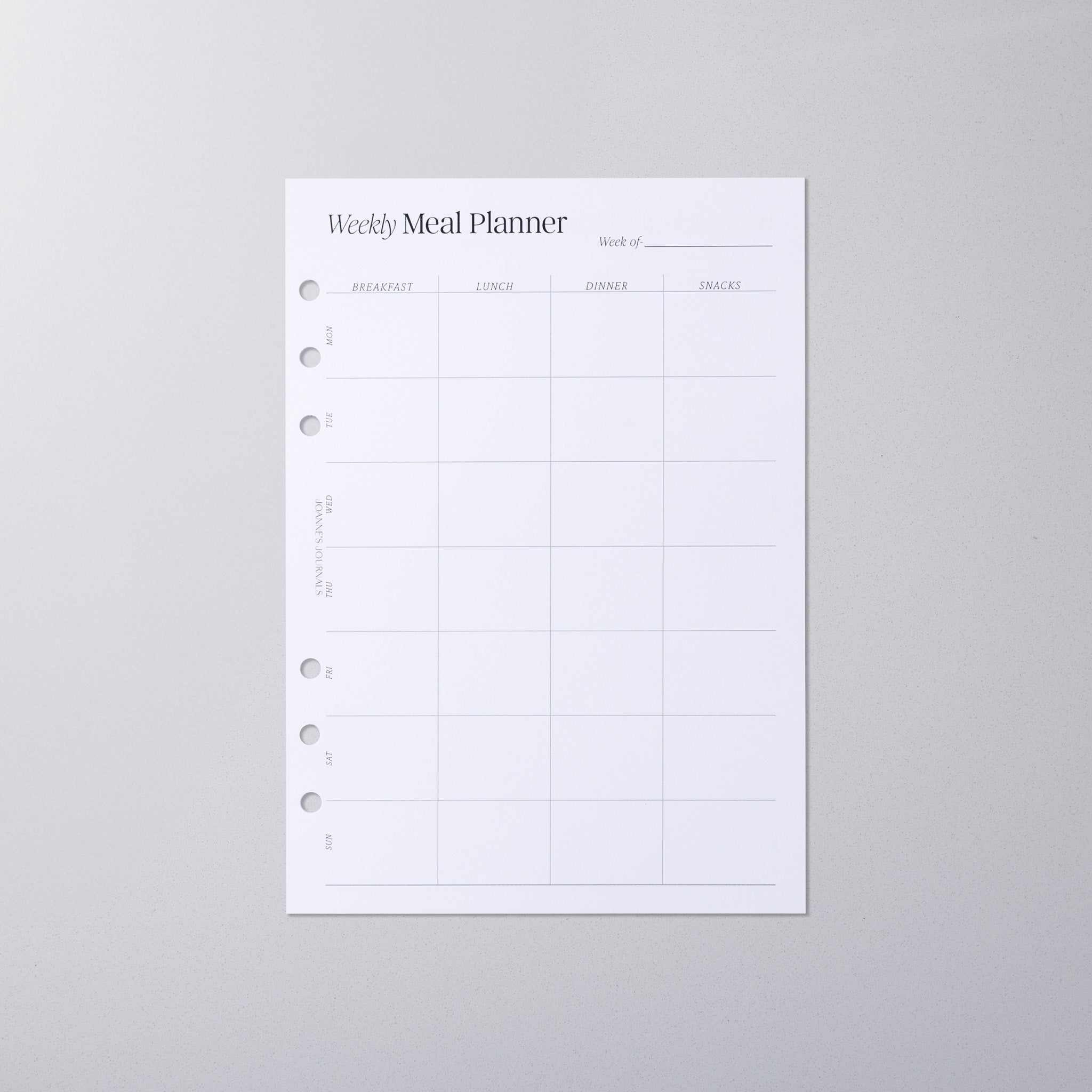 Weekly Meal Planner