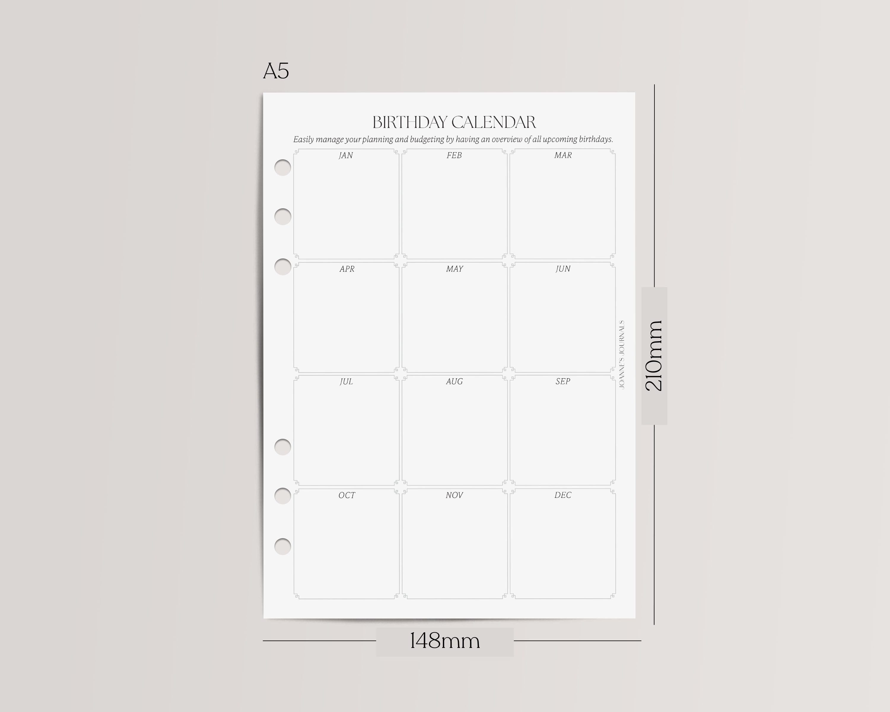 Birthday Calendar